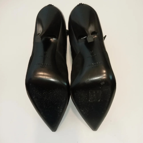 Givenchy Paris Black Suede Leather Ankle Stiletto Pointy Toe Boots sz 38, NEW - Picture 7 of 9